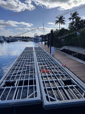 Easy Assembly UV and Saltwater Resistant Customizable Dimensions Aluminum Floating Dock for Marinas