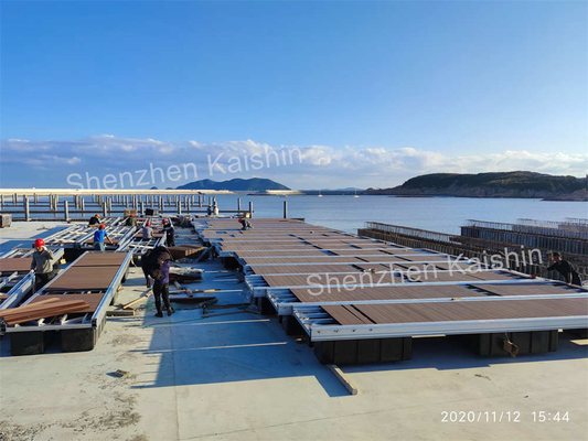 Dock galleggianti in alluminio per marina con catena in acciaio inossidabile 316 per ponton galleggianti marini